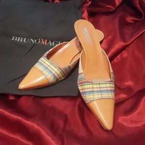 Bruno Magli kitten heel slides